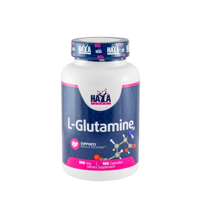 ХАЯ ЛАБС L - ГЛУТАМИН капсули 500 мг. 100 броя / HAYA LABS L - GLUTAMINE