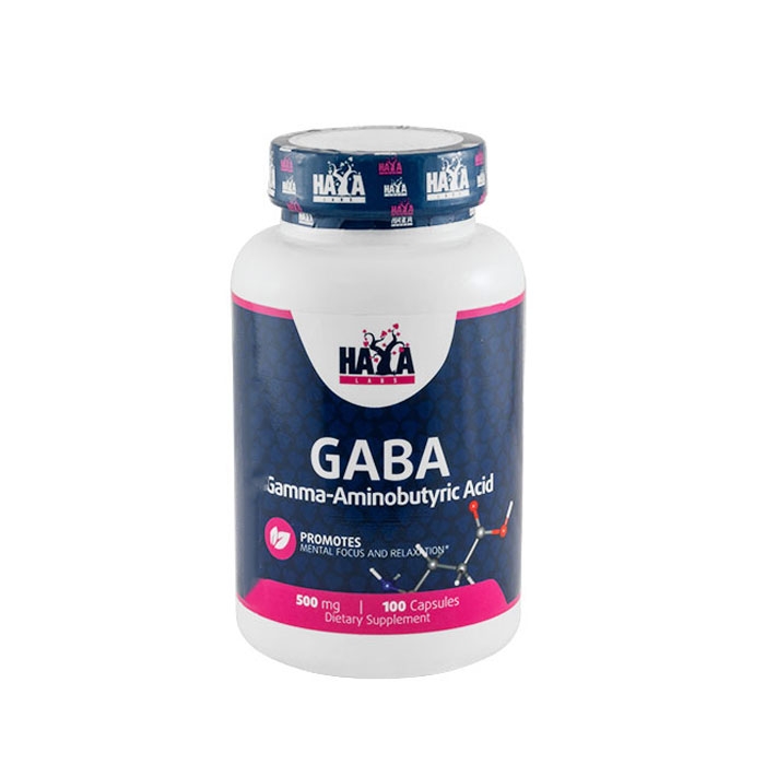 ХАЯ ЛАБС ГАБА капсули 500 мг. 100 броя / HAYA LABS GABA