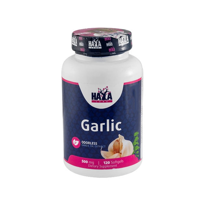 ХАЯ ЛАБС ЧЕСЪН капсули 500 мг. 120 броя / HAYA LABS ODORLESS GARLIC