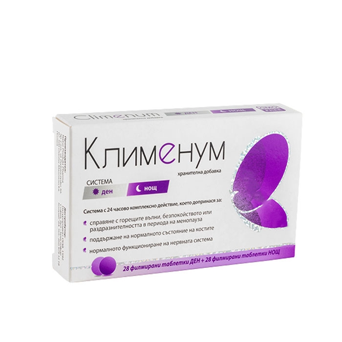 КЛИМЕНУМ ДЕН таблетки 28 броя + НОЩ таблетки 28 броя / NATUR PRODUCT CLIMENUM DAY + NIGHT