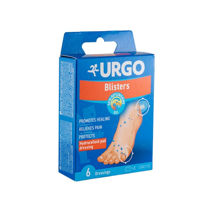 УРГО ПЛАСТИР ЗА МЕХУРИ 6 броя / URGO DRESSINGS WITH HYDROCOLLOID PAD