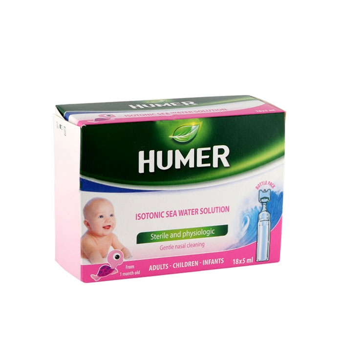 ХЮМЕР МОРСКА ВОДА ЗА БЕБЕТА, ДЕЦА И ВЪЗРАСТНИ дози 5 мл 18 броя / URGO HUMER SEA WATER FOR BABY