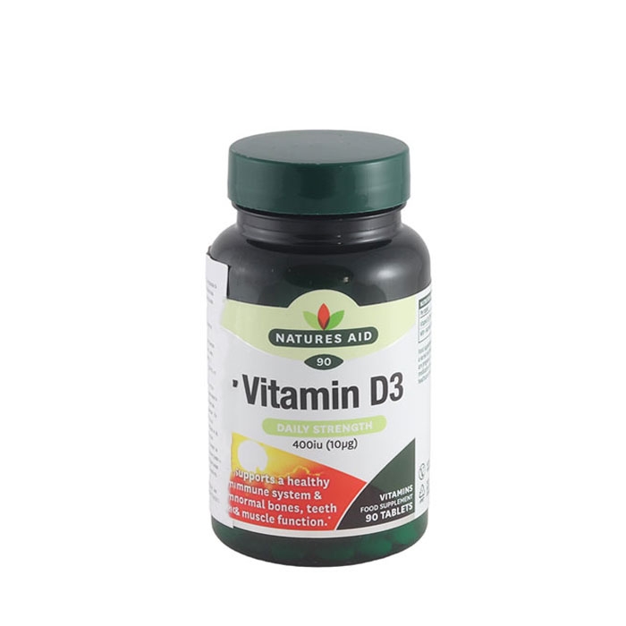 ВИТАМИН D3 таблетки 400 IU 90 броя / NATURES AID VITAMIN D3