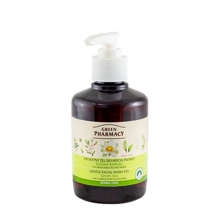ГЕЛ ЗА ПОЧИСТВАНЕ НА ЛИЦЕ СЪС ЗЕЛЕН ЧАЙ 270 мл. / GREEN PHARMACY GENTLE FACIAL WAHS GEL FOR COMBINATION AND OILY SKIN GREEN TEA