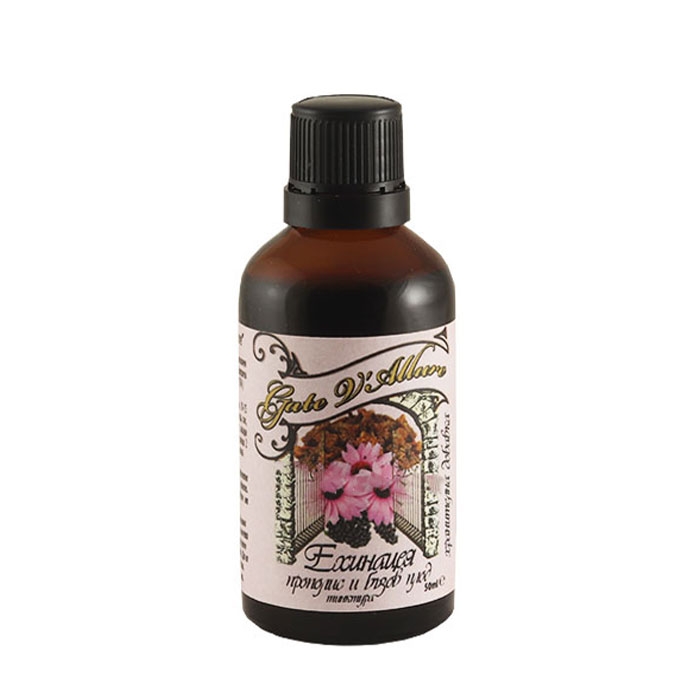 ЕХИНАЦЕЯ + ПРОПОЛИС + БЪЗОВ ПЛОД тинктура 50 мл. / GATE V`ALLURE ECHINACEA + PROPOLIS + ELDERBERRY FRUIT