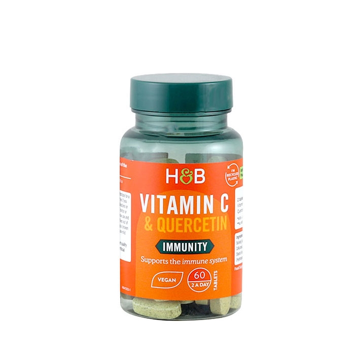 КВЕРЦЕТИН + ВИТАМИН C таблетки 60 броя / HOLLAND &amp; BARRETT QUERCETIN + VITAMIN C
