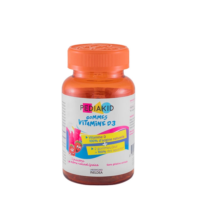 ПЕДИАКИД ВИТАМИН D3 дъвчащи мечета 60 броя / INELDEA PEDIAKID VITAMIN D