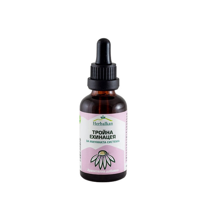 ХЕРБАЛКАН ТРОЙНА ЕХИНАЦЕЯ тинктура 50 мл. / HERBALKAN TRIPLE ECHINACEA