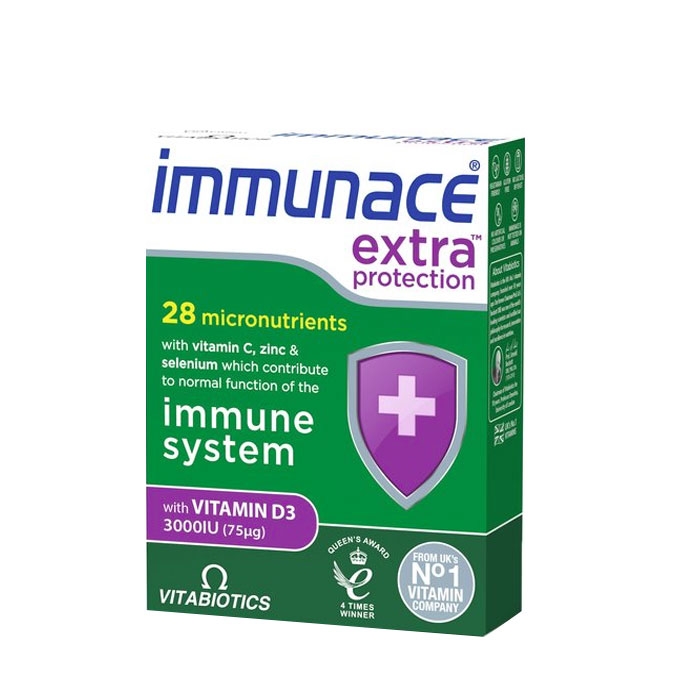 ИМУНЕЙС ЕКСТРА ЗАЩИТА таблетки 30 броя / VITABIOTICS IMUNEACE EXTRA PROTECTION