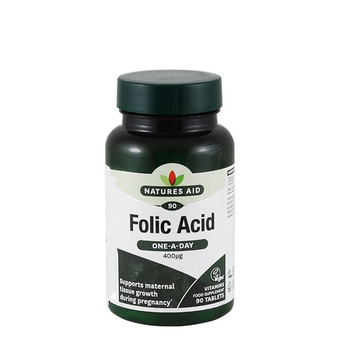 ФОЛИЕВА КИСЕЛИНА таблетки 400 мкг. 90 броя / NATURES AID FOLIC ACID
