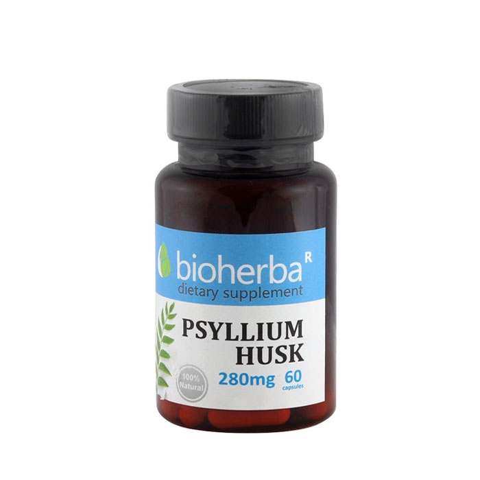 БИОХЕРБА ПСИЛИУМ ХУСК капсули 280 мг. 60 броя / BIOHERBA PSYLLIUM HUSK