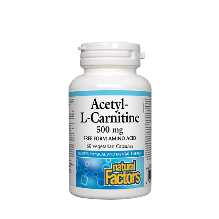 НАТУРАЛ ФАКТОРС L - КАРНИТИН капсули 500 мг 60 броя / NATURAL FACTORS L - CARNITINE