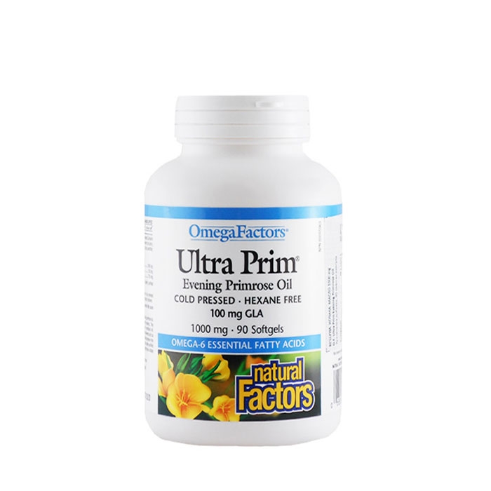 НАТУРАЛ ФАКТОРС МАСЛО ОТ ВЕЧЕРНА ИГЛИКА капсули 1000 мг 90 броя / NATURAL FACTORS EVENING PRIMROSE OIL