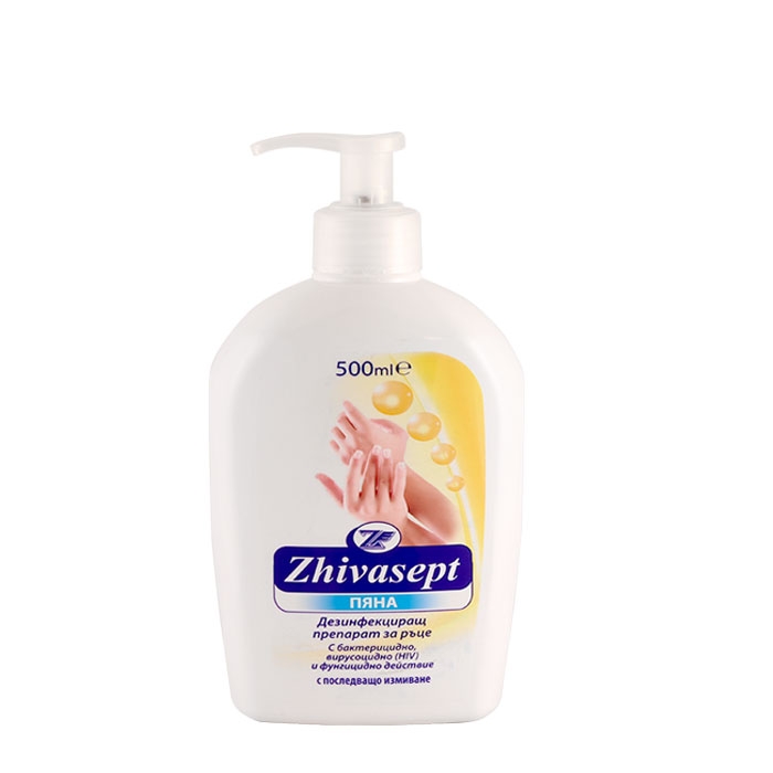 ЖИВАСЕПТ дезинфекцираща пяна за ръце 500 мл. / ZHIVASEPT DISINFECTING HAND FOAM