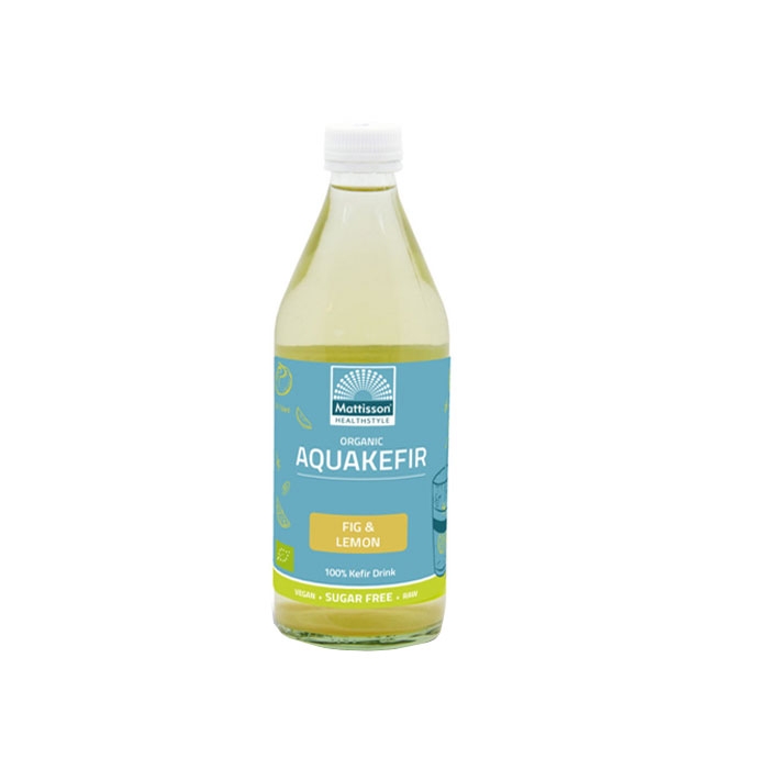 МАТИСЪН АКВАКЕФИР СМОКИНЯ И ЛИМОН 500 мл / MATTISSON HEALTHSTYLE AQUAKEFIR FIG &amp; LEMON