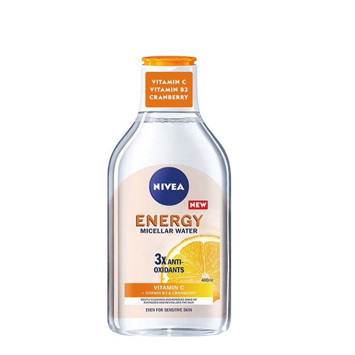 НИВЕА МИЦЕЛАРНА ВОДА ЕНЕРДЖИ С 3 АНТИОКСИДАНТА 400 мл. / NIVEA MICELLAR WATER ENERGY WITH 3 ANTIOXIDANTS