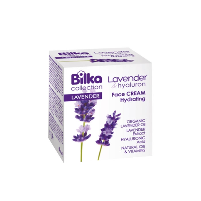 БИЛКА ХИДРАТИРАЩ КРЕМ ЗА ЛИЦЕ С ЛАВАНДУЛА И ХИАЛУРОН 40 мл. / BILKA FACE CREAM HYDRATING LAVENDER AND HYALURON