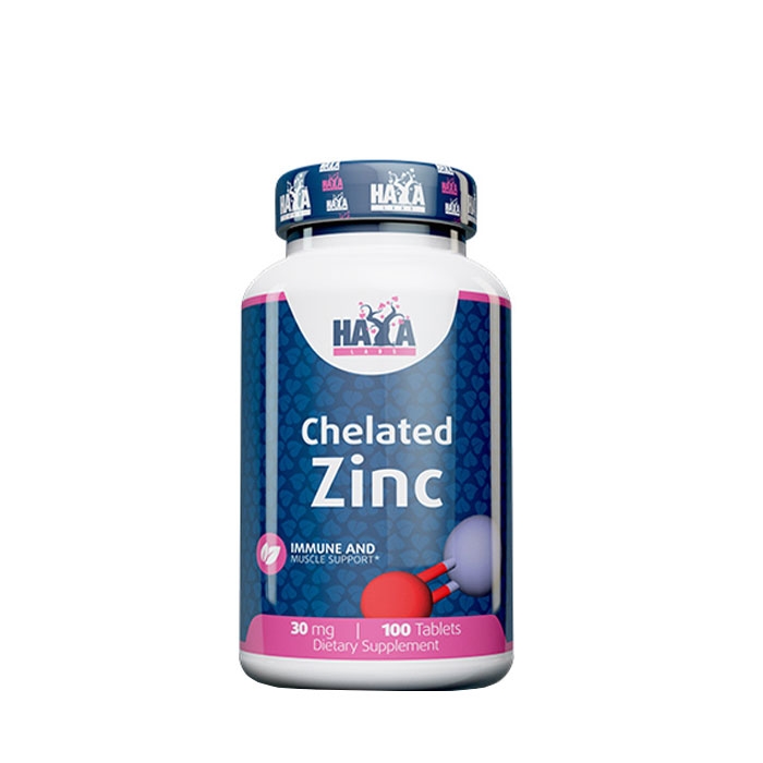 ХАЯ ЛАБС ХЕЛАТИРАН ЦИНК таблетки 30 мг. 100 броя / HAYA LABS CHELATED ZINC
