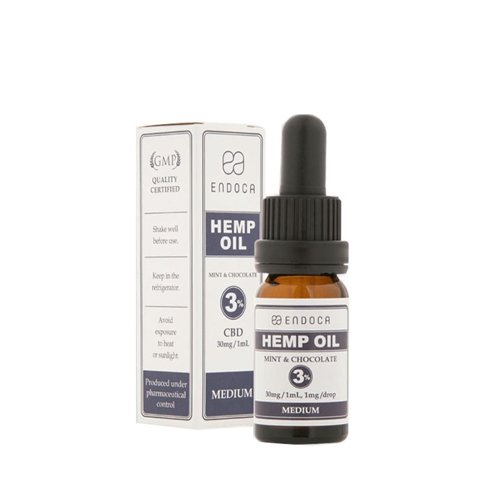 ЕНДОКА КОНОПЕНО МАСЛО С МЕНТА И ШОКОЛАД 300 мг CBD 3% капки 10 мл. / ENDOCA CHOCOLATE MINT HEMP OIL