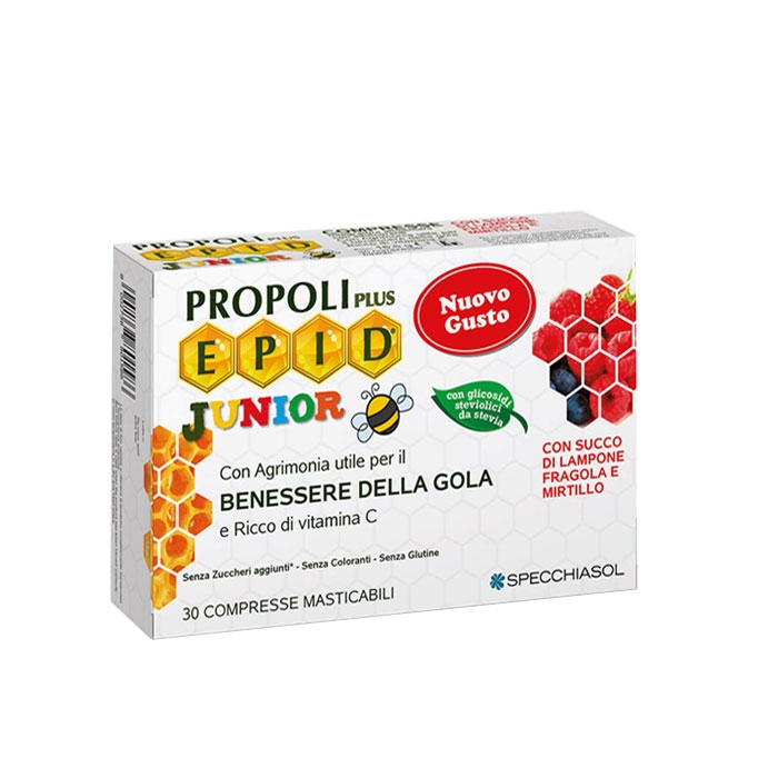 ЕПИД ДЖУНИЪР дъвчащи таблетки за гърло 30 броя / SPECCHIASOL EPID JUNIOR