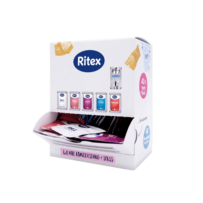 ПРЕЗЕРВАТИВИ РИТЕКС RETRO CONDOM MACHINE 40 броя / RITEX RETRO CONDOM MACHINE