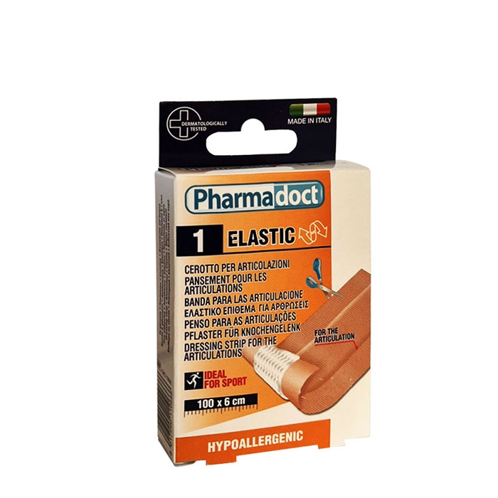 ФАРМАДОКТ ПАМУЧНА ЕЛАСТИЧНА ДИШАЩА ЛЕНТА 100 х 6 см / PHARMADOCT DRESSING STRIP FOR THE ARTICULATION