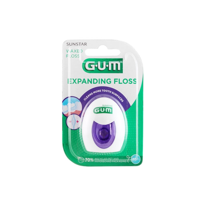 НАБЪБВАЩИ КОНЦИ ЗА ЗЪБИ 30 м / SUNSTAR G.U.M EXPANDING FLOSS