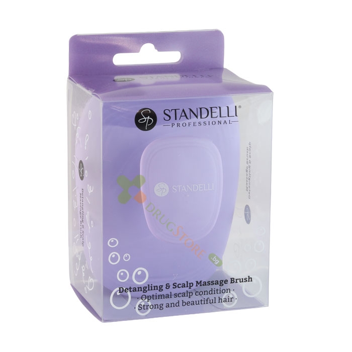 СТАНДЕЛИ ЧЕТКА ЗА МАСАЖ НА СКАЛП И ЛЕСНО РАЗРЕСВАНЕ НА КОСА модел 0780209 / STANDELLI DETANGLING AND SCALP MASSAGE BRUSH