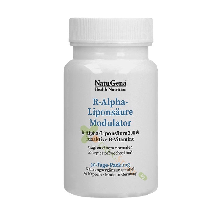НАТУГЕНА R-АЛФА-ЛИПОЕВА КИСЕЛИНА+ВИТАМИНИ B капсули 30 броя / NATUGENA R-ALPHA-LIPOIC ACID + B VITAMINS