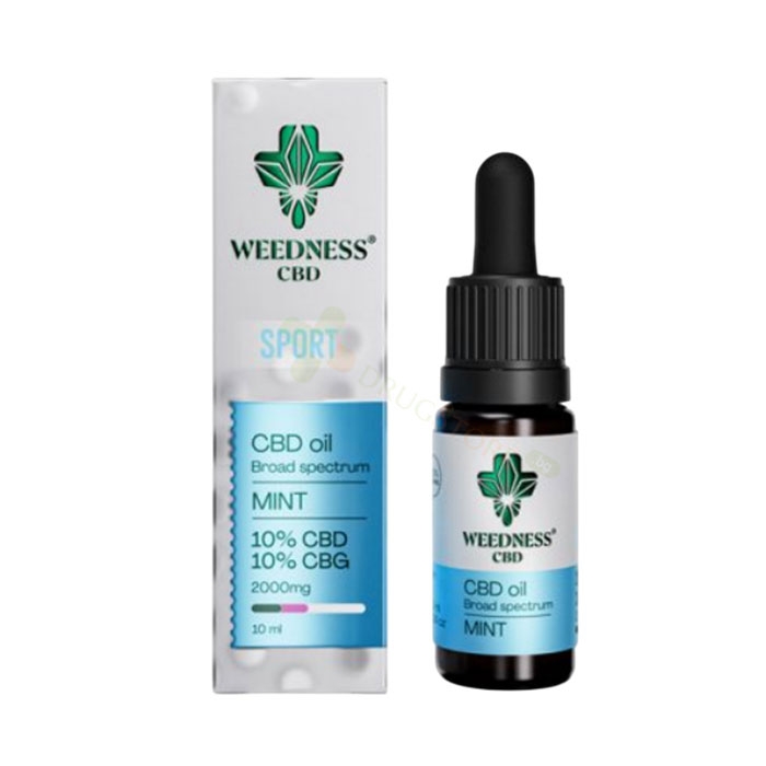 МАСЛО СПОРТ 10% CBD + 10% CBG МЕНТА 10 мл / WEEDNESS CBD SPORT CBD OIL 10% CBD + 10% CBG MINT