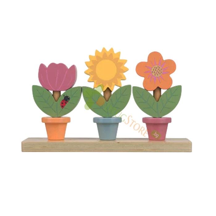 САКСИИ И ЦВЕТЯ СОРТЕР / ORANGE TREE TOYS STACKING FLOWER POTS