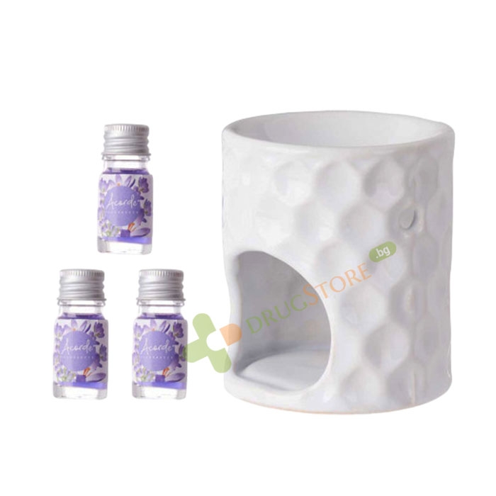 КОМПЛЕКТ АРОМА ЛАМПА + ТРИ АРОМАТНИ МАСЛА / SET OF AROMA LAMP + THREE AROMATIC OILS