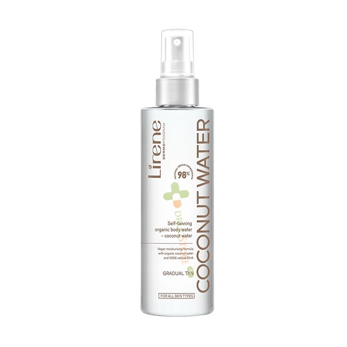 АВТОБРОНЗАНТ ЗА ТЯЛО КОКОСОВА ВОДА 200 мл / LIRENE SELF-TANNING ORGANIC BODY WATER - COCONUT WATER