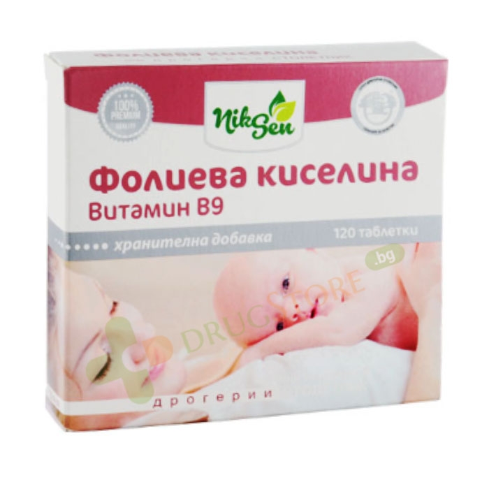 НИКСЕН ФОЛИЕВА КИСЕЛИНА таблетки 400 мкг. 120 броя. /NIKSEN FOLIC ACID