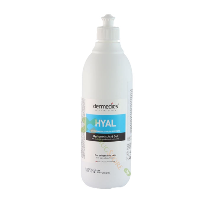 ДЕРМЕДИКС АНТИ - ЕЙДЖ ГЕЛ С ХИАЛУРОНОВА КИСЕЛИНА 500 мл / DERMEDICS HYAL / HYALURONIC ACID GEL FOR MESOTHERAPY