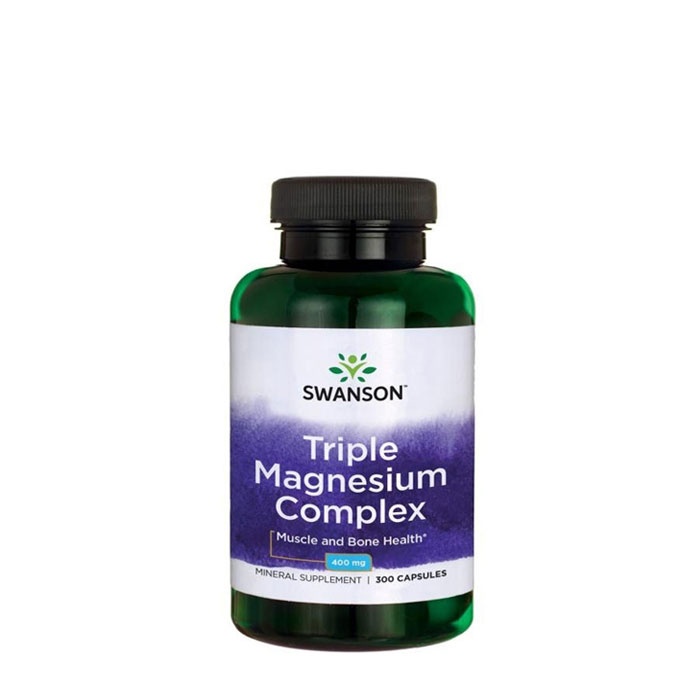 СУОНСЪН ТРОЕН МАГНЕЗИЕВ КОМПЛЕКС капсули 400 мг 30 броя / SWANSON TRIPLE MAGNESIUM COMPLEX