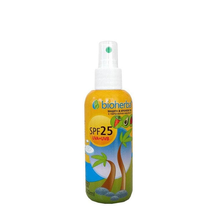 БИОХЕРБА СЛЪНЦЕЗАЩИТНО ОЛИО - СПРЕЙ SPF 25 150 мл. / BIOHERBA SUN PROTECTION SPRAY - OIL SPF 25