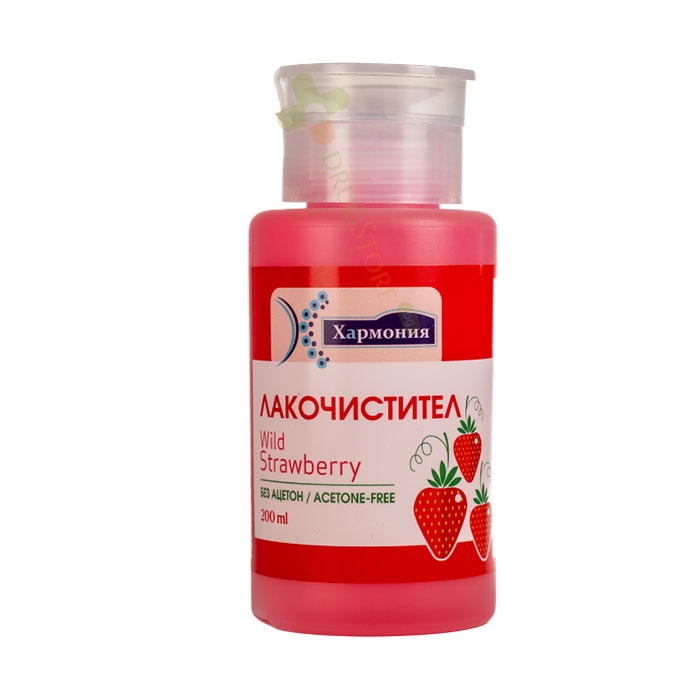 ХАРМОНИЯ ЛАКОЧИСТИТЕЛ БЕЗ АЦЕТОН С ПОМПА 200 мл / HARMONIA NAIL POLISH ACETONE FREE PUMP