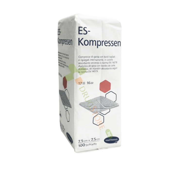 ХАРТМАН НЕСТЕРИЛНИ КОМПРЕСИ 7.5 см/7.5 см * 16 ДИПЛИ 100 броя / HARMANN NON-STERILE COMPRESSES 7.5 cm/7.5 cm 16 DIPPLE