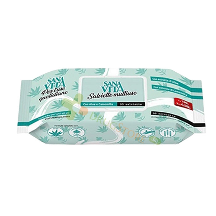 САНАВИТА УНИВЕРСАЛНИ МОКРИ КЪРПИ С АЛОЕ И ЛАЙКА 90 броя / PALADIN PHARMA SANAVITA WET WIPES ALOE AND CAMOMILE