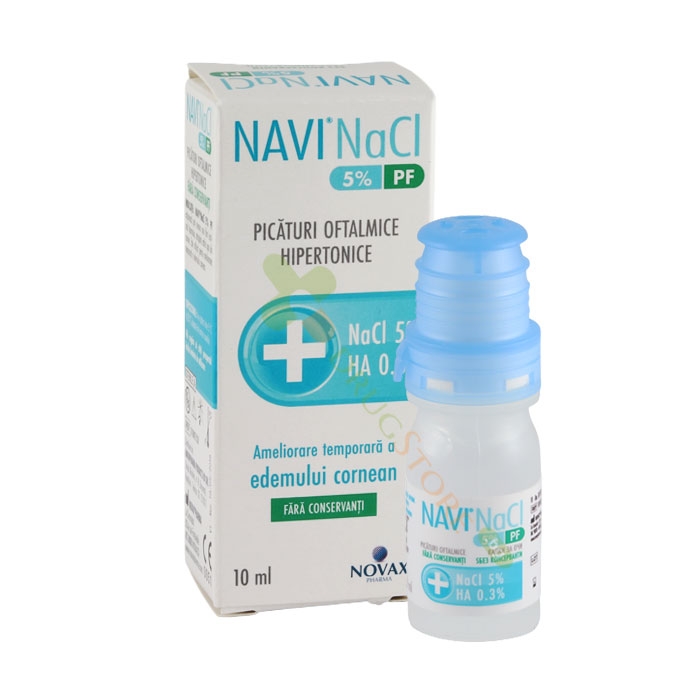 НАВИ NaCl 5% хипертоничен офталмологичен разтвор 10 мл / NATURPHARMA NAVI NaCl 5% hypertonic ophthalmic solution