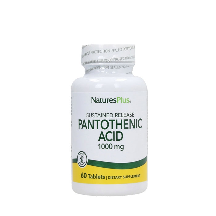 НЕЙЧЪРС ПЛЮС ПАНТОТЕНОВА КИСЕЛИНА таблетки 1000 мг. 60 броя / NATURE&#039;S PLUS PANTOTHENIC ACID