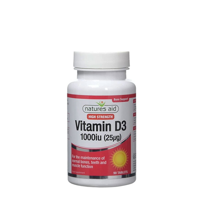 ВИТАМИН D3 табетки 1000 IU 90 броя / NATURES AID VITAMIN D 3