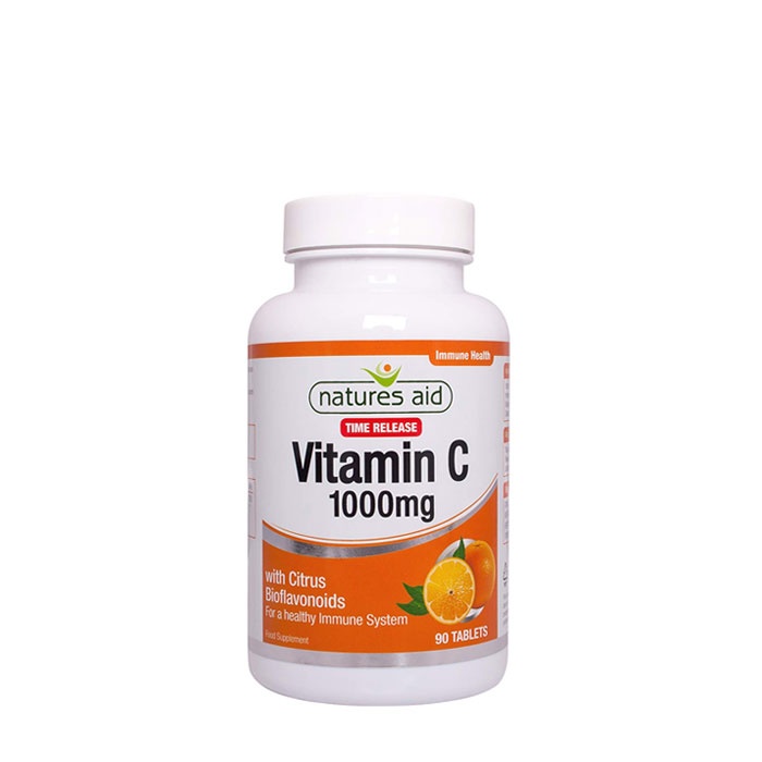 ВИТАМИН С ТАЙМ РИЛИЙЗ таблетки 1000 мг. 90 броя / NATURES AID VITAMIN C TIME RELEASE