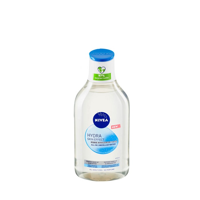НИВЕА МИЦЕЛАРНА ВОДА ХИДРА СКИН ЕФЕКТ ПЮР ХИАЛУРОН 400 мл. / NIVEA HYDRA SKIN EFFECT PURE HYALURON MICELLAR WATER