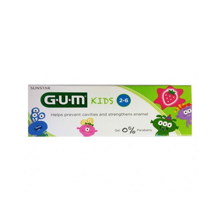 ПАСТА ЗА ЗЪБИ КИДС С ВКУС НА ЯГОДА 2-6 години 50 мл. / GUM KIDS WITH THE TASTE OF STRAWBERRY TOOTHPASTE