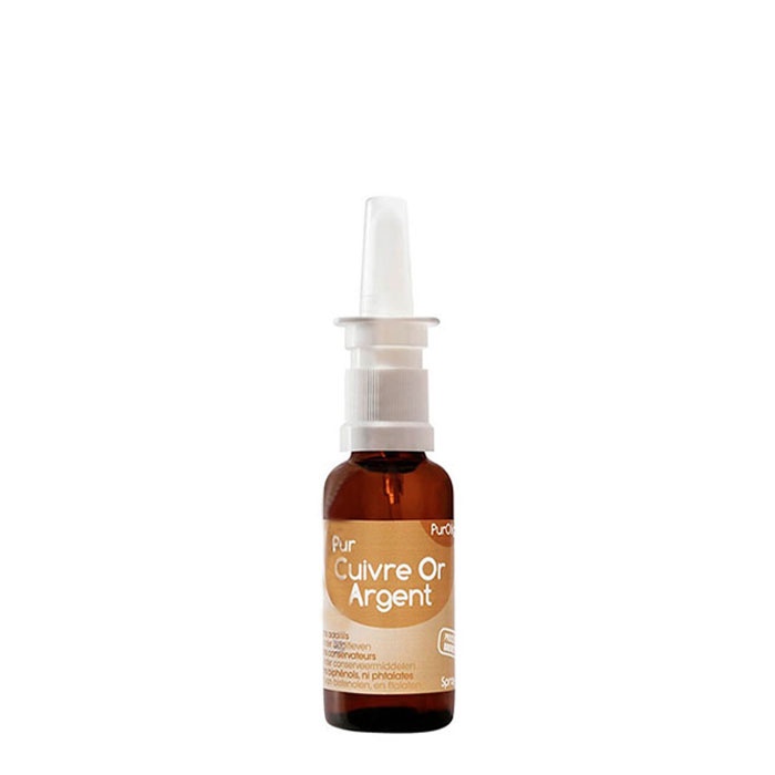 СПРЕЙ ЗА НОС С КОЛОИДНО ЗЛАТО, СРЕБРО И МЕД ПЮРОЛИГО 30 мл. / PUROLIGO PURE COPPER GOLD SILVER SPRAY