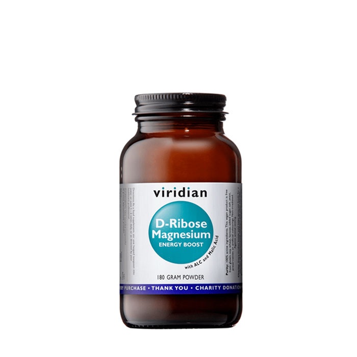 D-РИБОЗА С МАГНЕЗИЕВ ЦИТРАТ И L-КАРНИТИН прах 180 гр. / VIRIDIAN D-RIBOSE MAGNESIUM ENERGY BOOST WITH ALC AND MALIC ACID