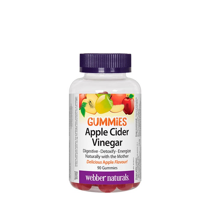 ЯБЪЛКОВ ОЦЕТ ГЪМИС желирани таблетки 90 броя / WEBBER NATURALS APLLE CIDER VINEGAR