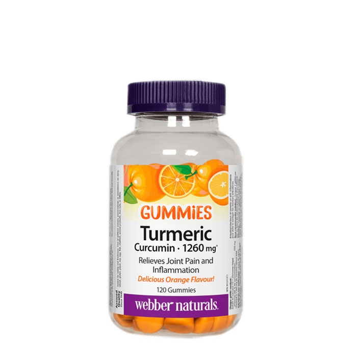 КУРКУМА (КУРКУМИН) ГЪМИС желирани таблетки 120 броя / WEBBER NATURALS TURMERIC CURCUMIN